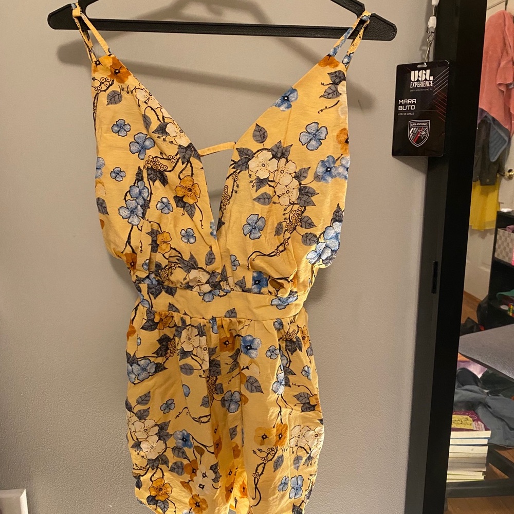 Yellow Floral Romper